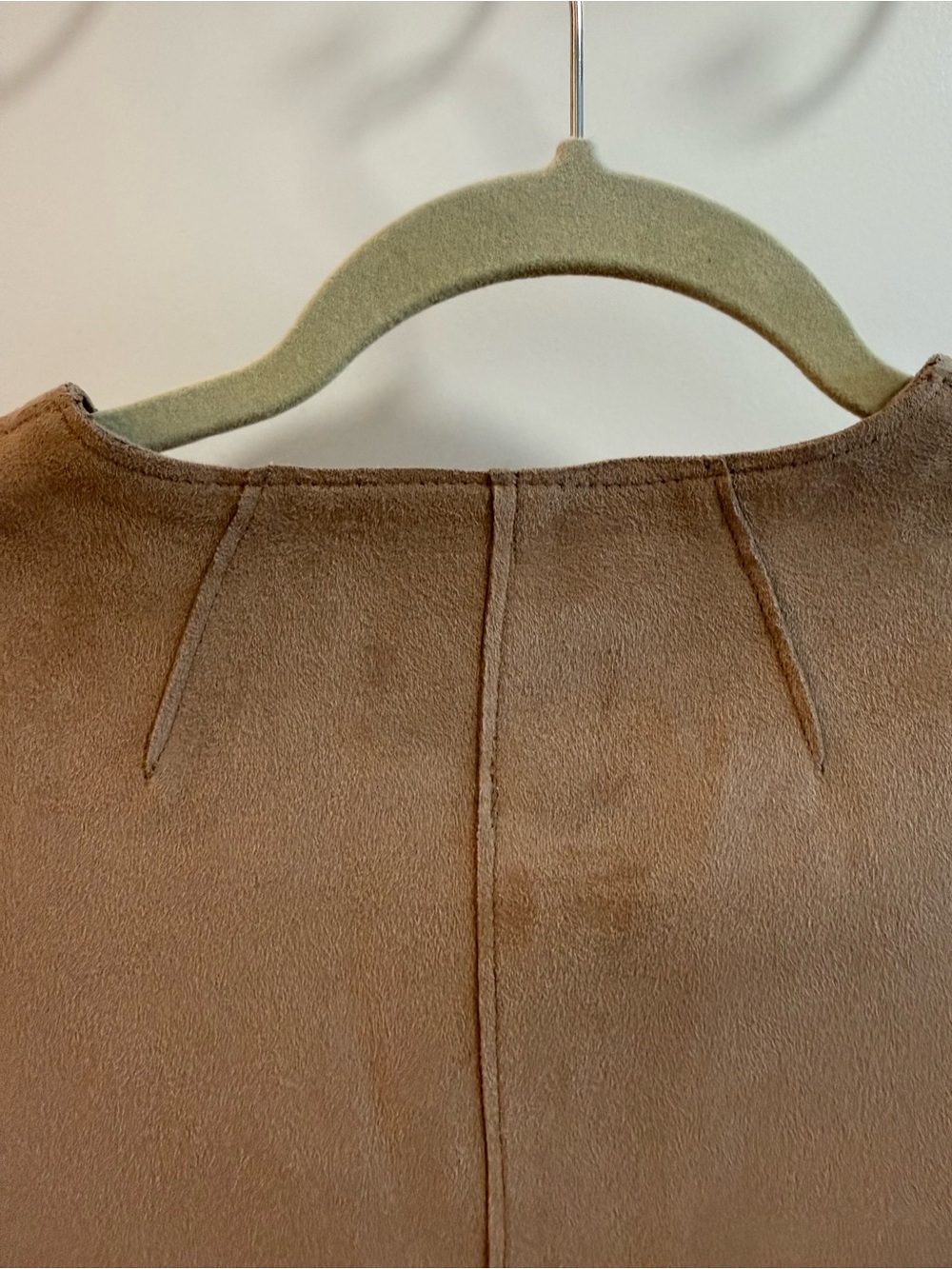 Zara Taupe Suede Fringe Zip-Front Jacket - Picture 7 of 8
